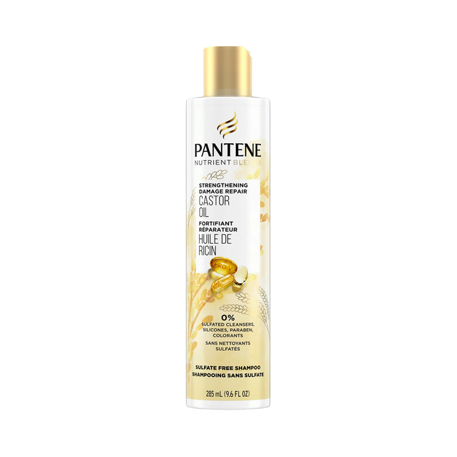 Pantene Pro-V - Mélanges de nutriments renforçant la réparation des dommages - Shampoing sans sulfate à l'huile de ricin | 285 ml