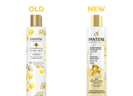 Pantene Pro-V - Mélanges de nutriments renforçant la réparation des dommages - Shampoing sans sulfate à l'huile de ricin | 285 ml