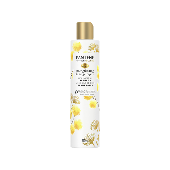 Pantene Pro-V - Nutrient Blends Strengthening Damage Repair - Sulfate Free Shampoo with Castor Oil | 285 mL