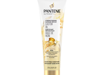 Pantene - Après-shampoing fortifiant réparateur sans sulfate à l'huile de ricin | 237 ml