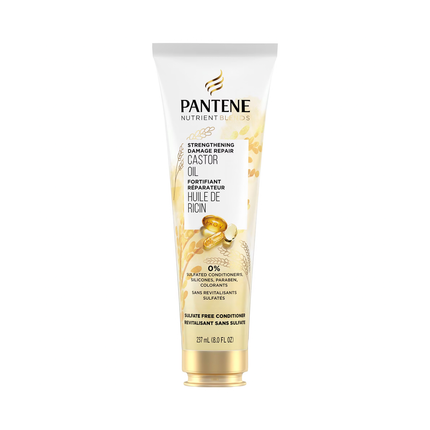 Pantene - Après-shampoing fortifiant réparateur sans sulfate à l'huile de ricin | 237 ml