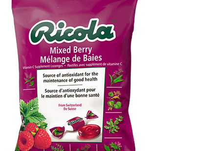 Ricola Pastilles de supplément de vitamine C aux baies mélangées | 19 pastilles