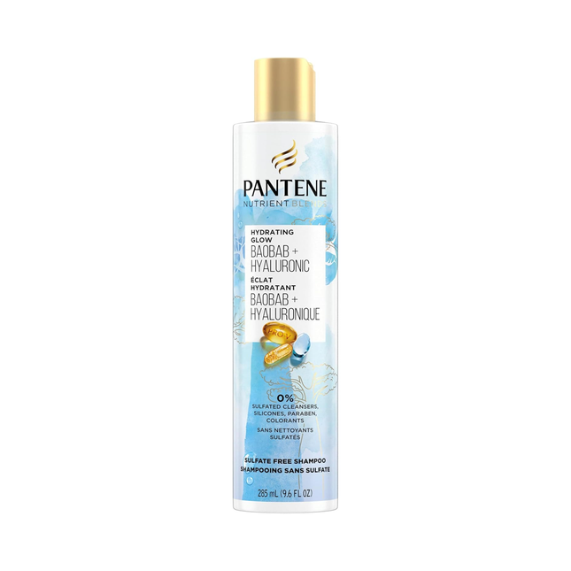 Pantene Pro-V - Mélanges de nutriments - Hydrating Glow - Shampooing sans sulfate à l'essence de baobab | 285 ml 