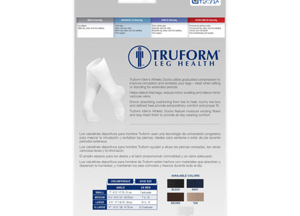 TRUFORM - Mens Athletic Socks (Mid-Calf) | 15-20 Mmhg