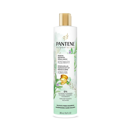 Pantene - Shampoing sans sulfate Nutrient Blends au romarin | 285 ml