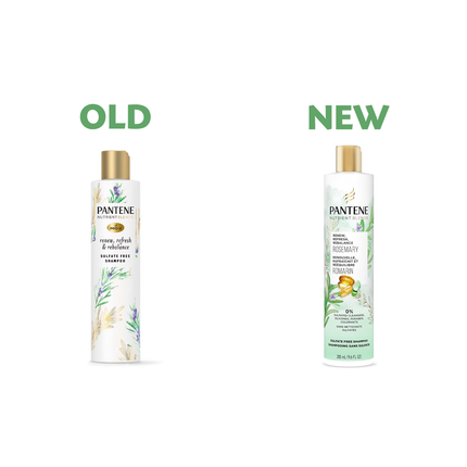 Pantene - Shampoing sans sulfate Nutrient Blends au romarin | 285 ml