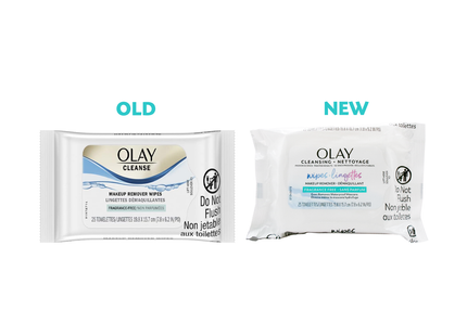 Olay - Cleansing Makeup Remover Wipes - Fragrance Free | 25 Towelettes