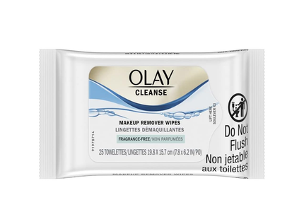 Olay - Cleanse Makeup Remover Wipes - Fragrance Free | 25 Towelettes