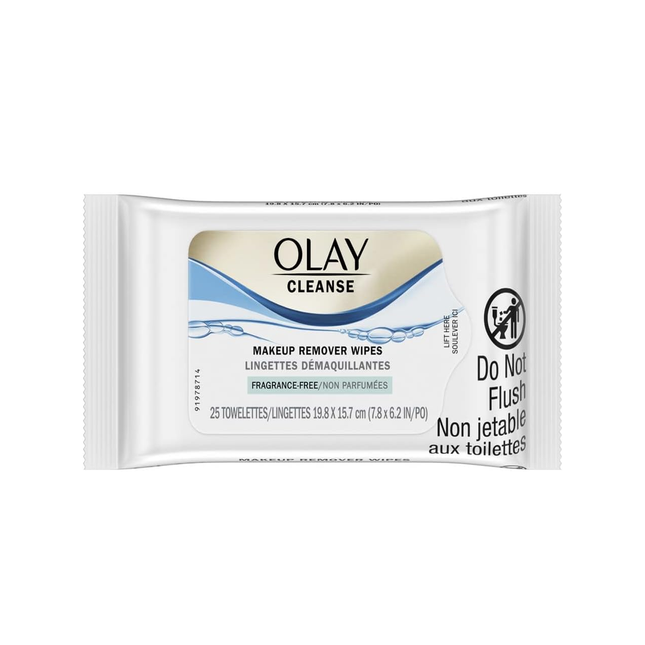 Olay - Cleanse Makeup Remover Wipes - Fragrance Free | 25 Towelettes