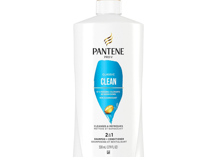 Pantene - Shampoing + revitalisant Pro V Classic Clean 2IN1 | 530 ml