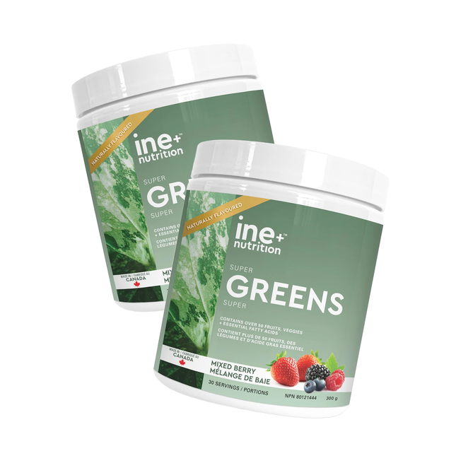 DOUBLE PACK ine+ Nutrition - Super Greens Mixed Berry | 300 g