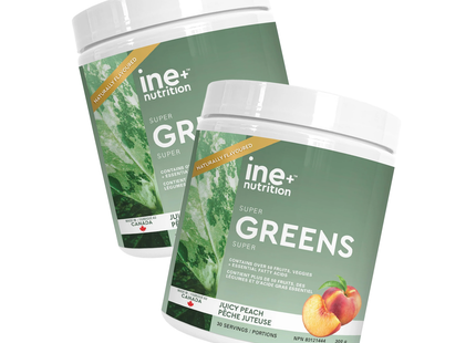DOUBLE PACK! ine+ Nutrition - Super Greens Juicy Peach | 300 g