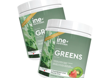 DOUBLE PACK ine+ Nutrition - Super Greens Strawberry Kiwi | 300 g