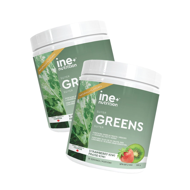 DOUBLE PACK ine+ Nutrition - Super Greens Strawberry Kiwi | 300 g