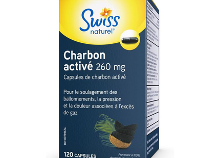 Swiss Natural - Activated Charcoal 260 mg | 120 Capsules