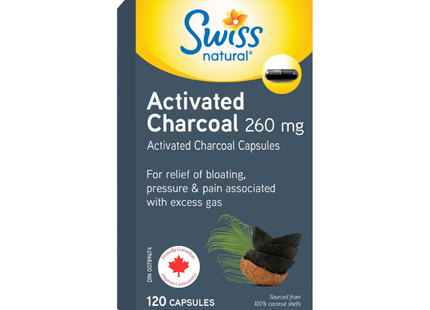 Swiss Natural - Activated Charcoal 260 mg | 120 Capsules