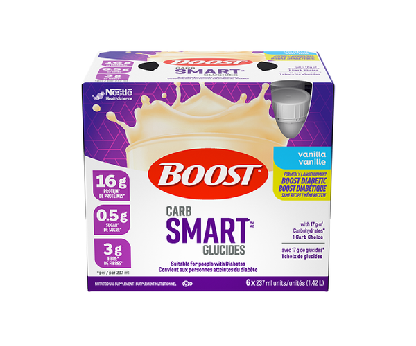Boost - Carb Smart Glucides - Vanilla | 6 x 237 mL – White Cross E-Store