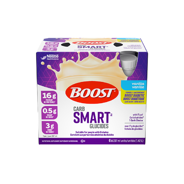 Boost - Carb Smart Glucides - Vanilla | 6 x 237 mL