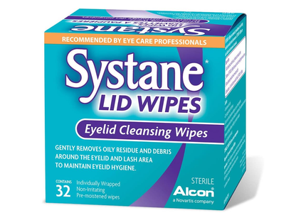 Lingettes pour paupières Systane - Lingettes nettoyantes pour paupières | 32 lingettes