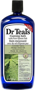 Dr Teal's - Foaming Bath with Pure Epsom Salt - Cannabis Sativa Hemp Seed Oil + Essential Oil Blend | 1 L