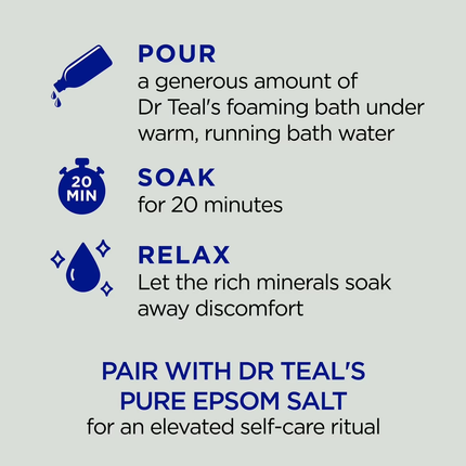 Dr Teal's - Foaming Bath with Pure Epsom Salt with Cannabis Sativa Hemp Seed Oil | 1 L