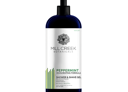 Mill Creek Botanicals - Gel douche et rasage à la menthe poivrée | 414 ml