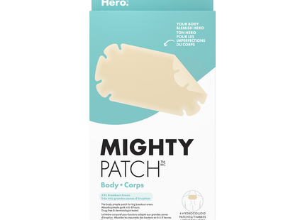 Hero Cosmetics - Mighty Body Patch for Big Breakout Areas | 4 Hydrocolloid Patches