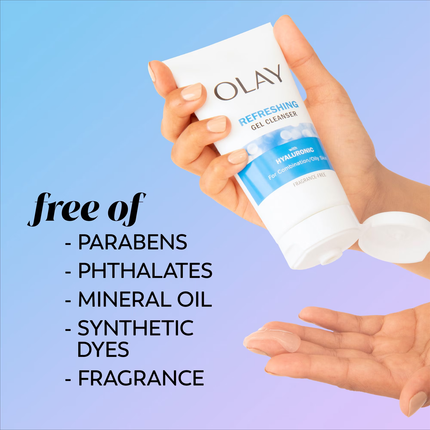 Olay - Refreshing Gel Cleanser with Hyaluronic Acid - Fragrance Free | 150 mL