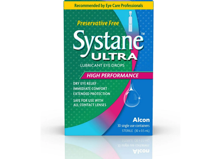 Systane - Ultra High Performance Lubricant Eye Drops - Preservative Free | 30 x 0.5 mL