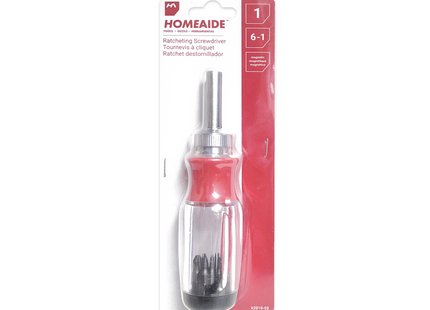 Home-Aide - 6 IN 1 Magnetic Ratcheting Screwdriver | 1 Pack
