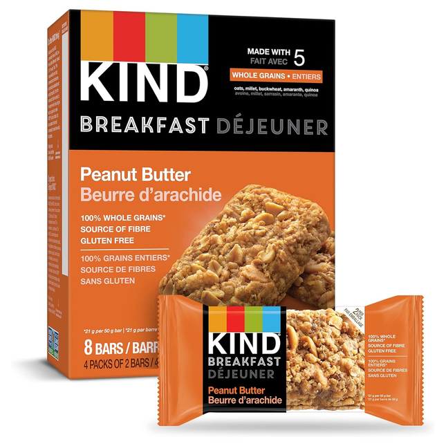 KIND - Breakfast Whole Grain Bars - Peanut Butter