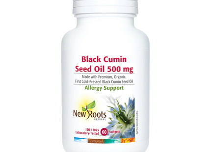 New Roots - Organic Black Cumin Seed Oil 500 mg | 60 softgels