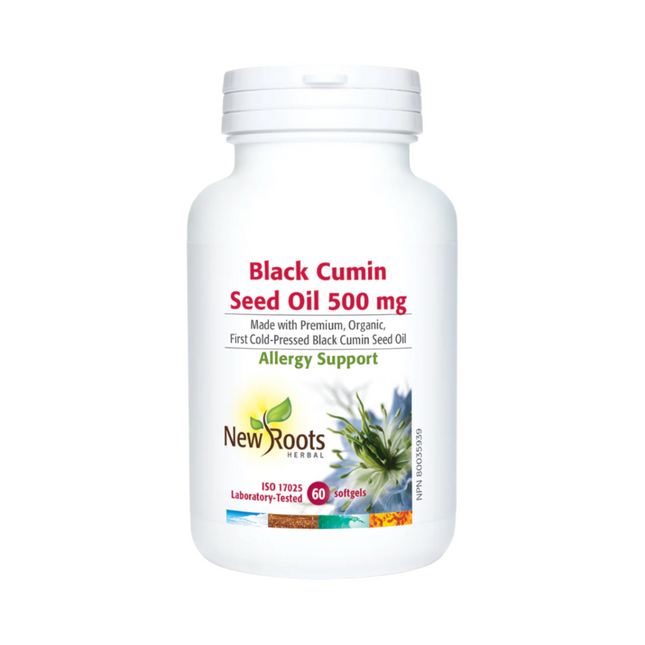 New Roots - Huile de cumin noir biologique 500 mg | 60 gélules