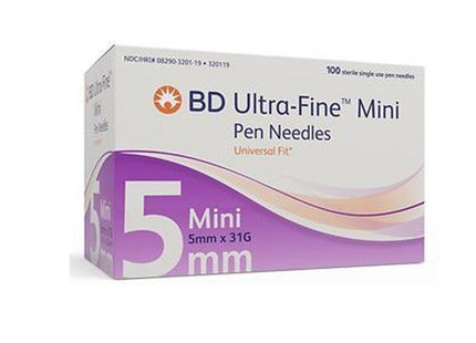 BD Ultra Fine Pen Needles 5mm x 31G | 100 pieces