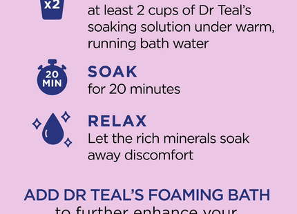 Dr Teal's - Pure Epsom Salt Soaking Solution with Black Elderberry & Vitamin D | 1.36 kg