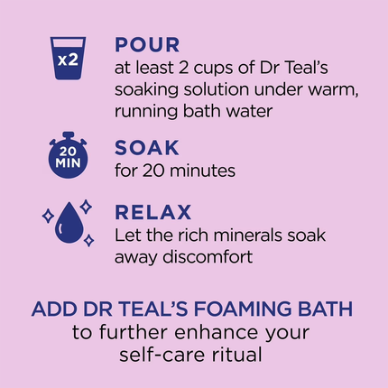 Dr Teal's - Pure Epsom Salt Soaking Solution with Black Elderberry & Vitamin D | 1.36 kg
