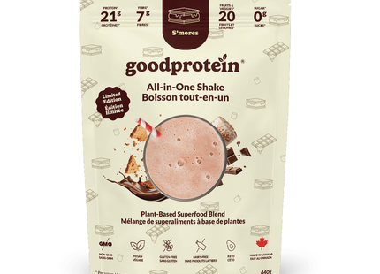 goodprotein - All-In-One Shake Plant-Based Superfood Blend, S'mores | 440 g