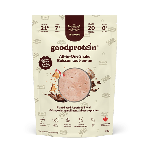 goodprotein - All-In-One Shake Plant-Based Superfood Blend, S'mores | 440 g