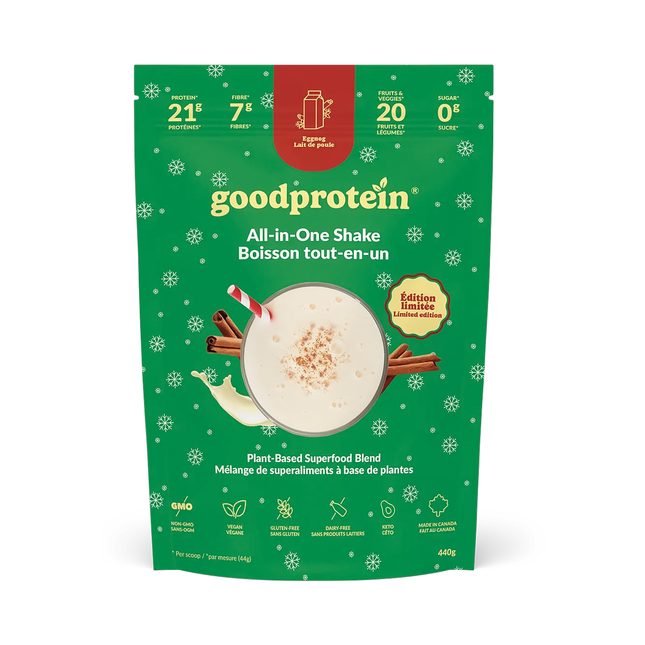 goodprotein - All-In-One Shake Plant-Based Superfood Blend, Eggnog | 440 g