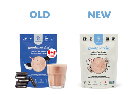 goodprotein - Boisson fouettée tout-en-un superaliment à base de plantes, biscuits et crème | 440 g