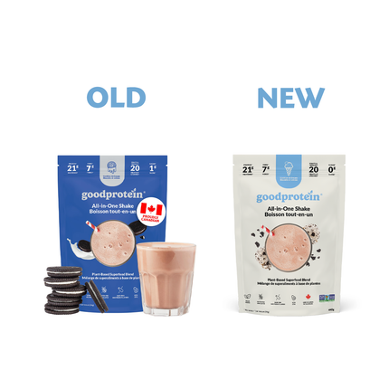 goodprotein - Boisson fouettée tout-en-un superaliment à base de plantes, biscuits et crème | 440 g