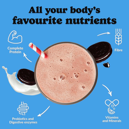 goodprotein - Boisson fouettée tout-en-un superaliment à base de plantes, biscuits et crème | 440 g