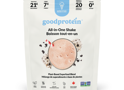 goodprotein - All-In-One Shake Plant-Based Superfood Blend, Cookies & Cream | 880 g