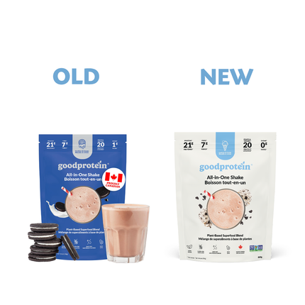 goodprotein - All-In-One Shake Plant-Based Superfood Blend, Cookies & Cream | 880 g