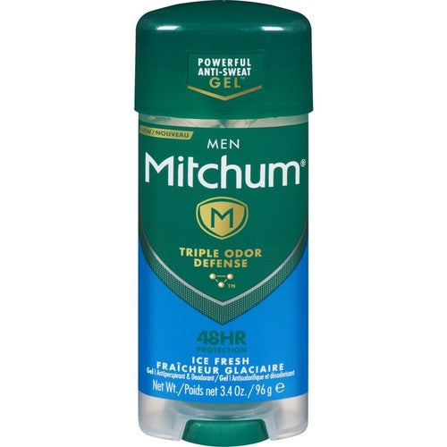 Mitchum Men - Antisudorifique et déodorant Triple Odor Defense 48H - Parfum frais glacé | 96g