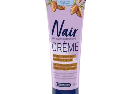 Nair - Sensitive Hair Remover Cream, Sweet Almond Oil & Baby Oil | 200 mL