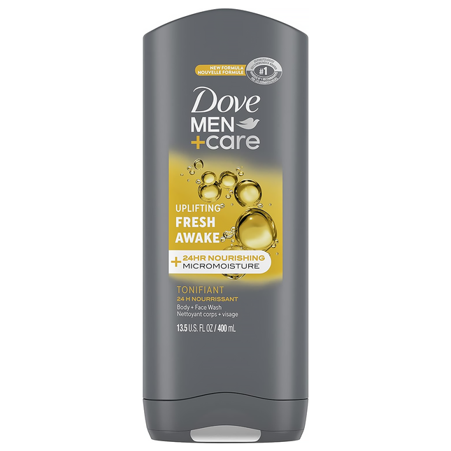 Dove - Nettoyant visage et corps au parfum frais éveillé Men + Care | 400 ml