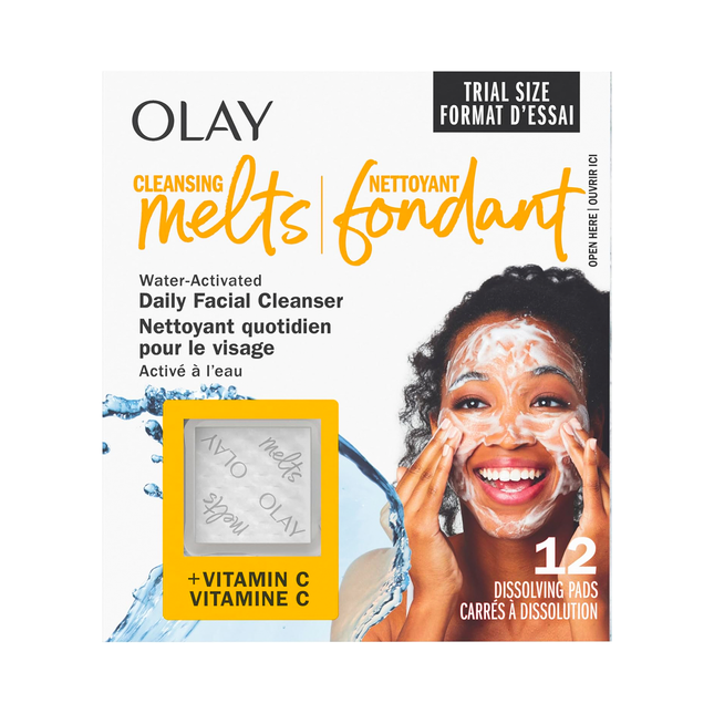 Olay - Cleansing Melts Daily Facial Cleanser with Vitamin C | 12 Dissolving Pads