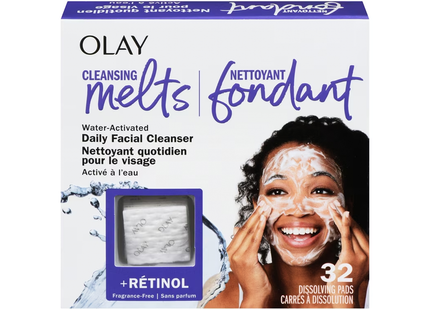 Olay - Lingettes Démaquillantes Quotidiennes au Rétinol | 32 Lingettes Dissolvantes