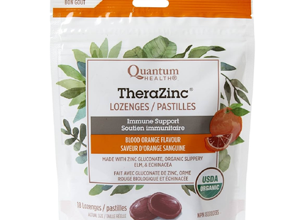 Quantum Health - TheraZinc Lozenges - Blood Orange Flavour | 18 Count